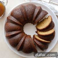 Finished Irish Whiskey Cake, as seen in a recipe card