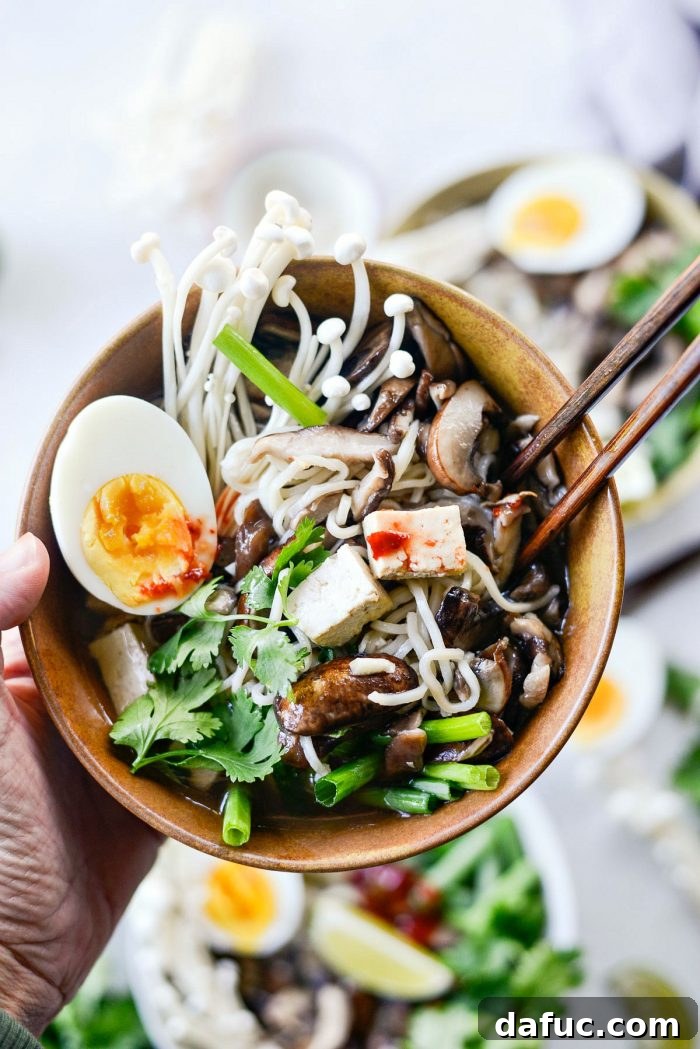 Mastering the Art of Soft Boiled Eggs 8 Mushroom Ramen Bowls l SimplyScratch.com #mushroom #ramen #bowls #healthy #bowls #egg #shiitake #cremini #dinner #recipe