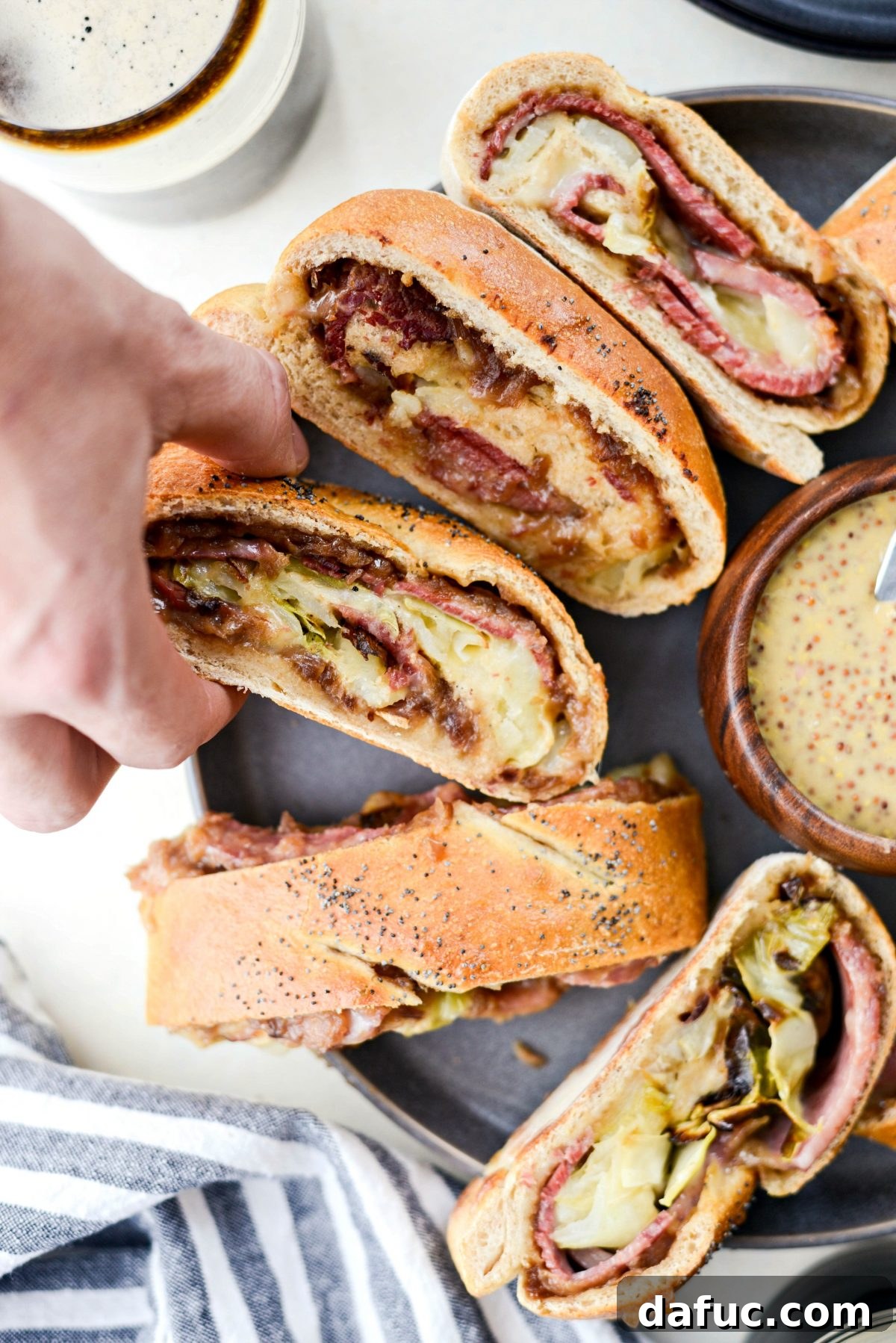 25+ Delicious St. Patrick's Day Recipes 40 Corned Beef and Cabbage Stromboli with Guinness Mustard dipping sauce