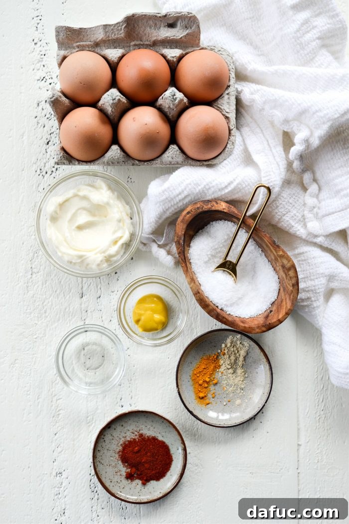 Classic Deviled Eggs Recipe ingredients