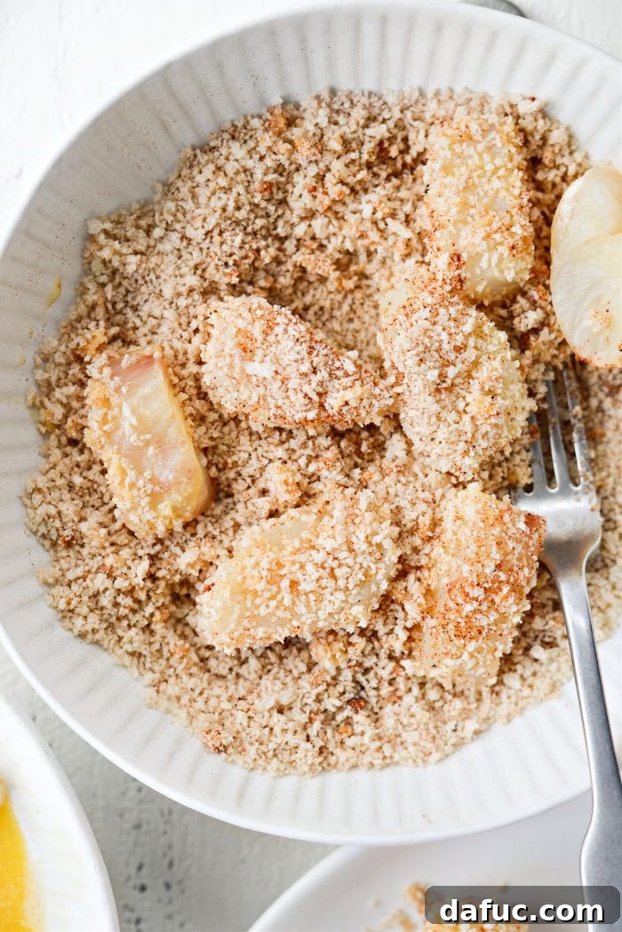 fish coated in seasoned panko