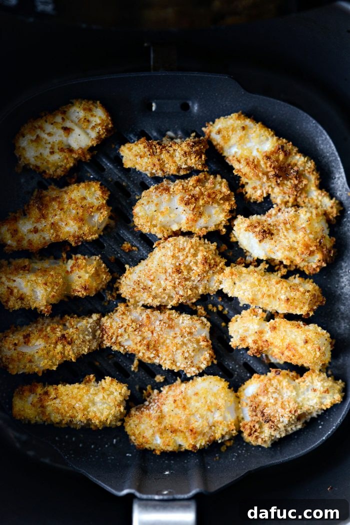 crispy cooked air fryer cod