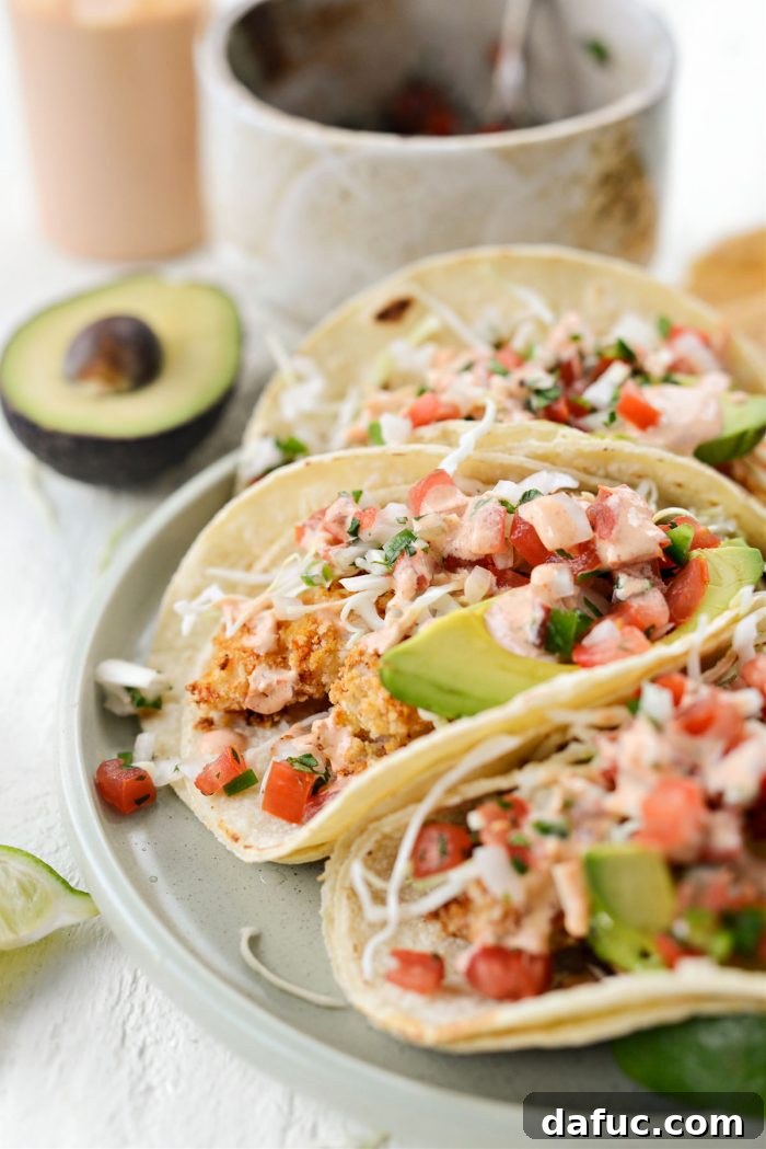 Air Fryer Baja Fish Tacos