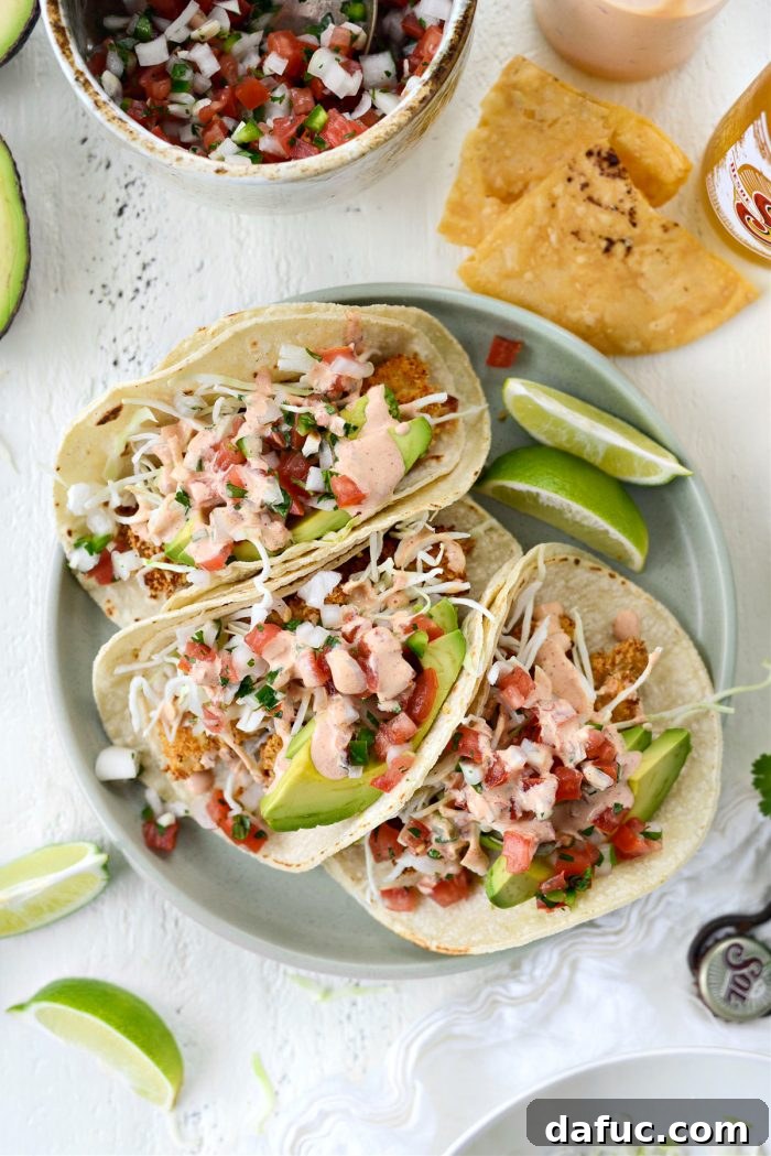 Air Fryer Baja Fish Tacos