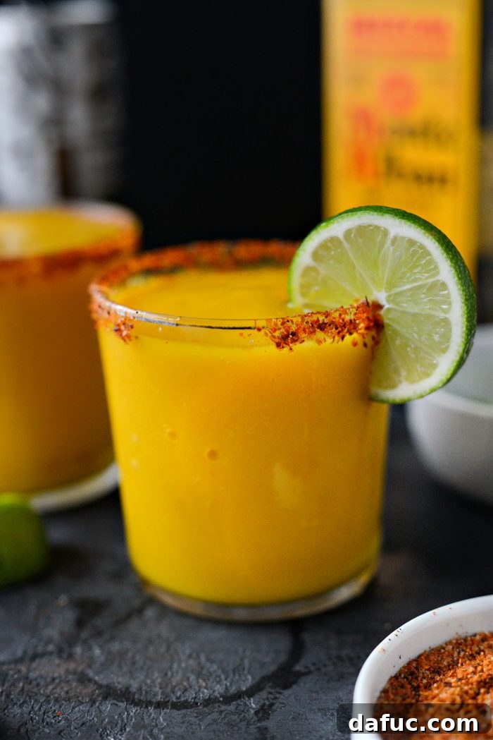 Smoked Mango Swirl 19 Mango Mezcal Margarita Slush