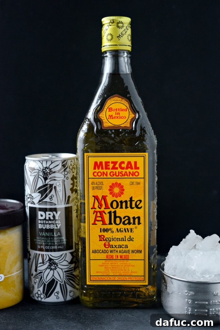 Smoked Mango Swirl 5 bottle of mezcal tequila