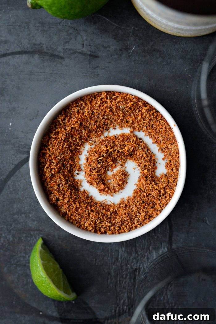 Smoked Mango Swirl 6 tajin on a small white plate