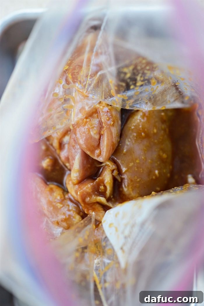 Chicken thighs removed from the marinade and resting while the grill preheats