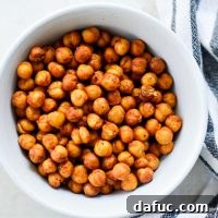 Crispy Air Fryer Buffalo Chickpeas