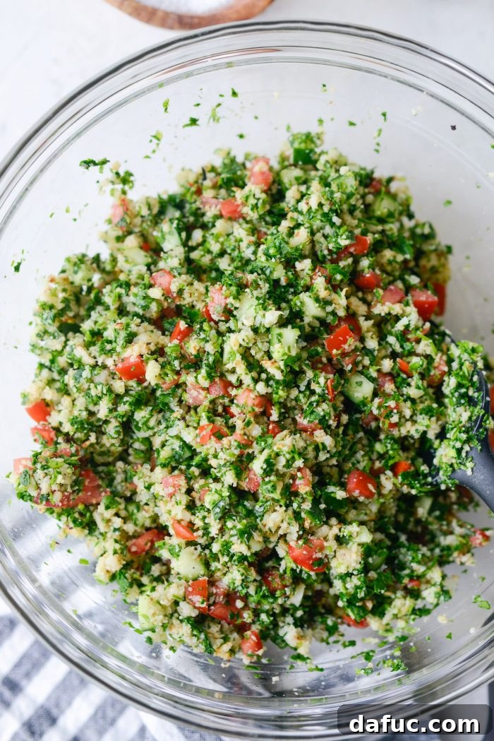 Golden Roasted Cauliflower Tabbouleh 15 Combined Roasted Cauliflower Tabbouleh ready to serve