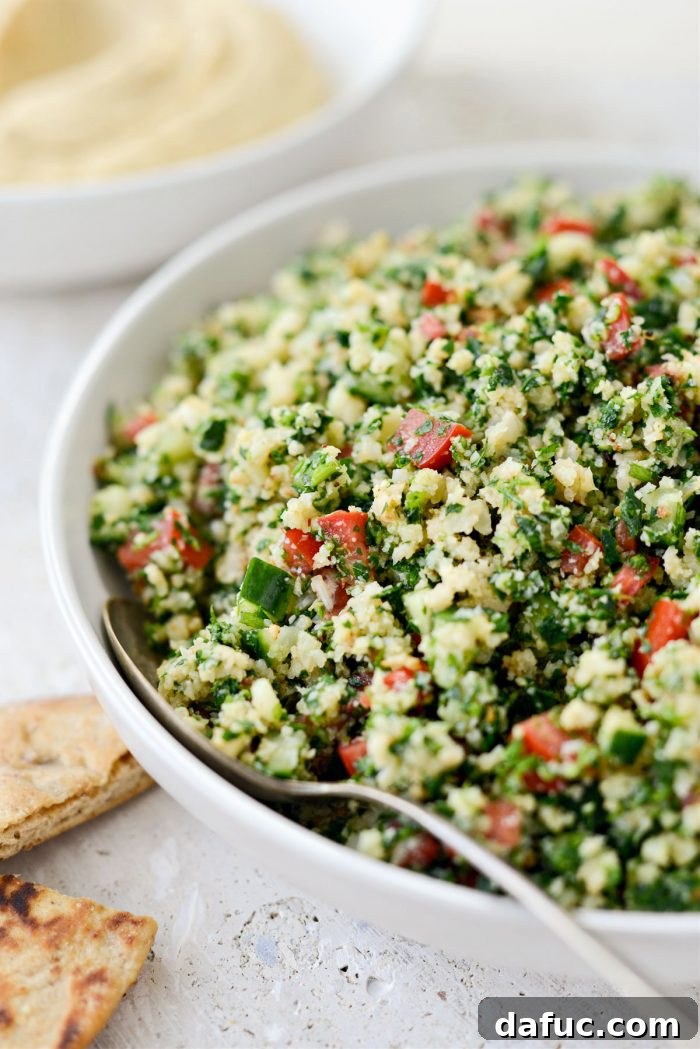 Golden Roasted Cauliflower Tabbouleh 3 The perfect light and healthy Roasted Cauliflower Tabbouleh salad