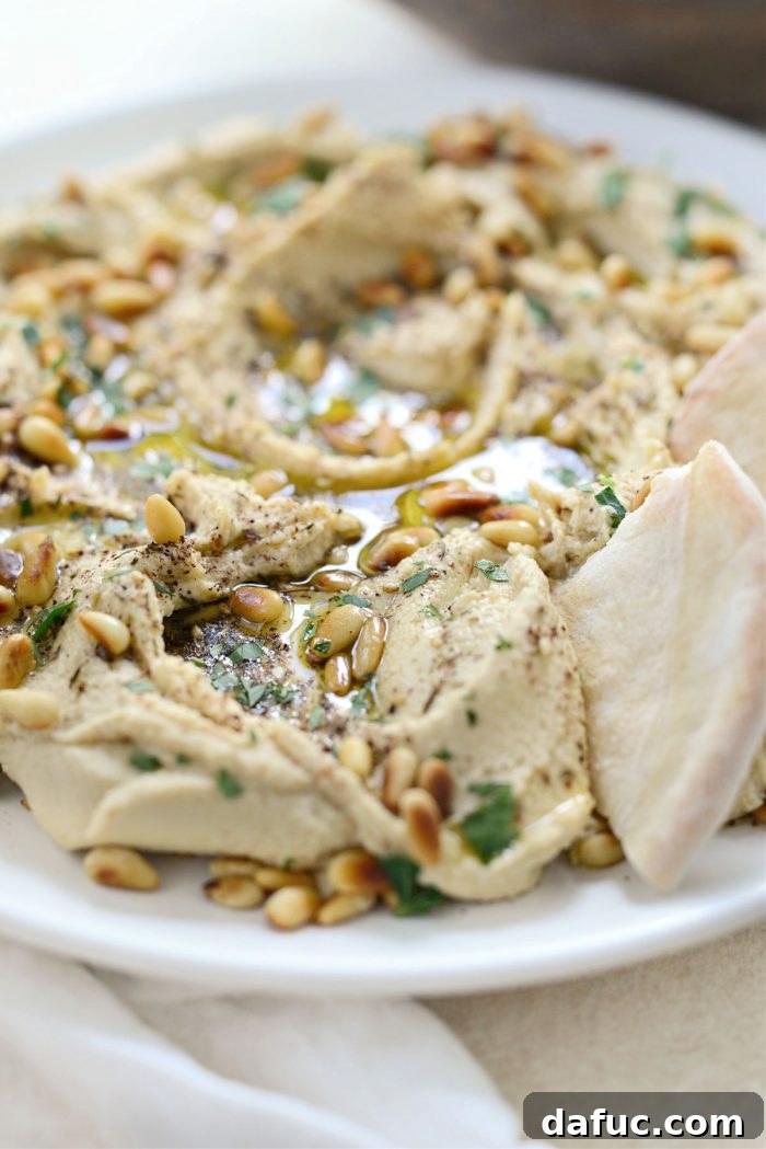 Velvet Smooth Blender Hummus 16 Freshly made hummus ready to be served as a dip