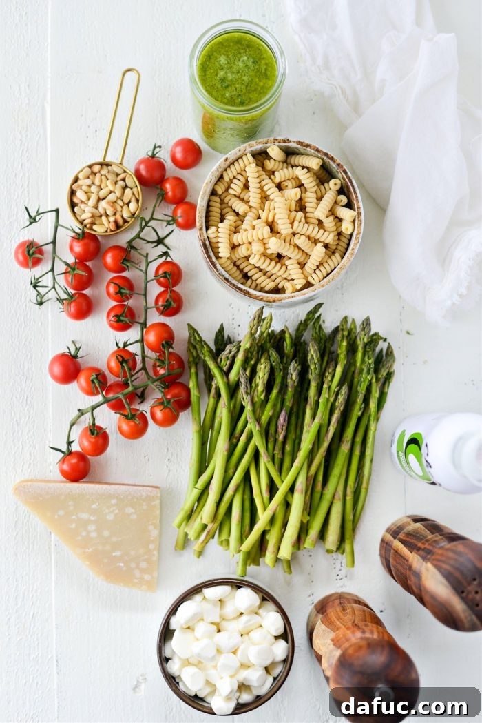 Ingredients for Pesto Pasta Salad