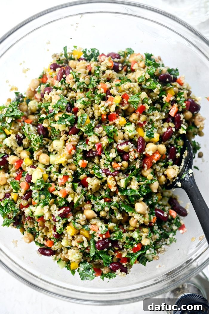 Confetti Picnic Salad Fully Tossed with Dressing