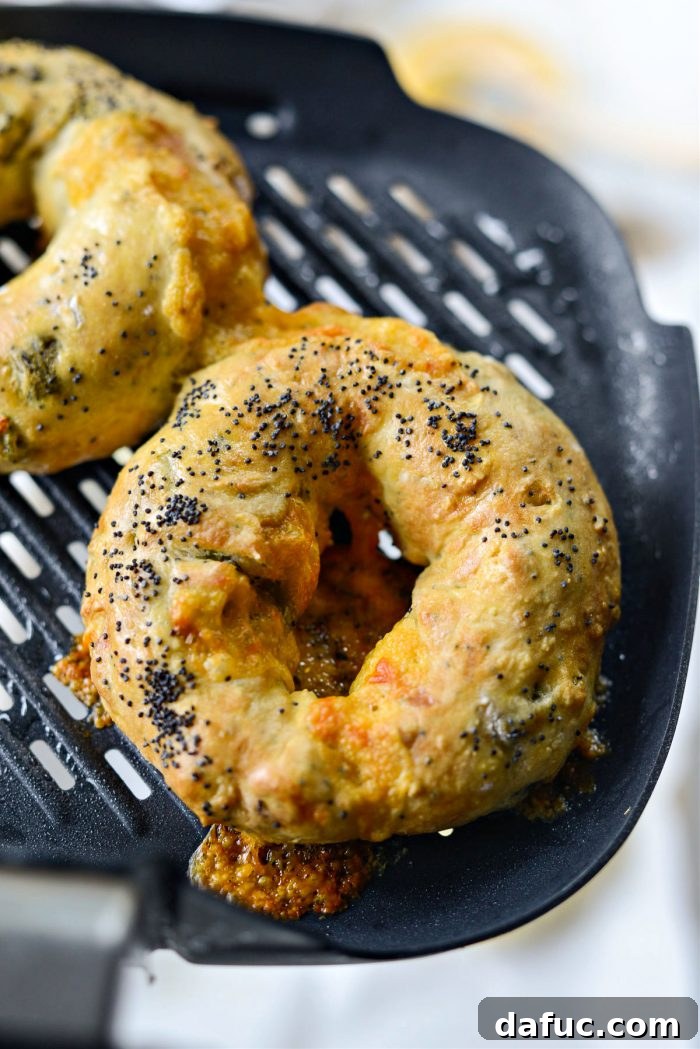 Kickin' Air Fryer Jalapeño Cheddar Bagels 20 air fried Air Fryer Jalapeno Cheddar Bagels