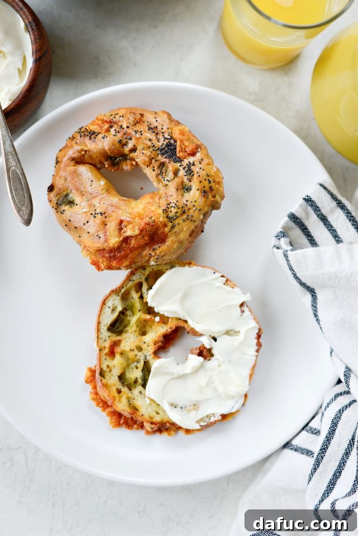 Kickin' Air Fryer Jalapeño Cheddar Bagels 24 Air Fryer Jalapeno Cheddar Bagels