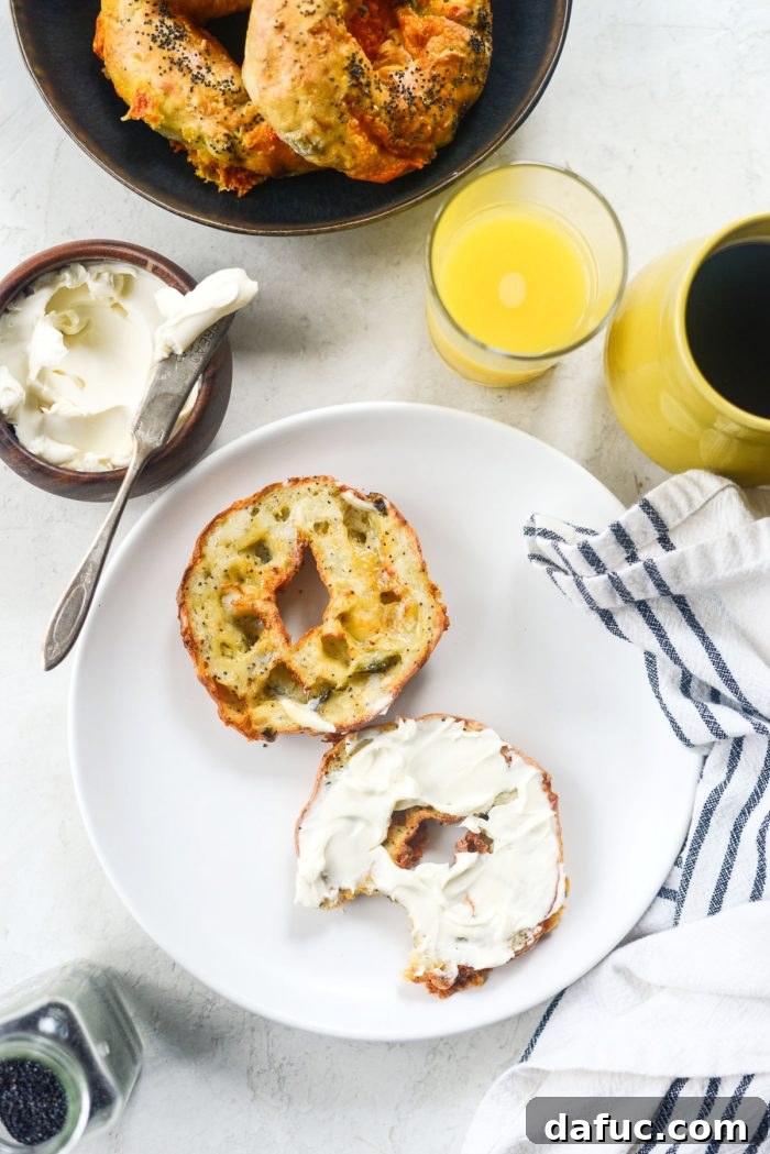 Kickin' Air Fryer Jalapeño Cheddar Bagels 26 Air Fryer Jalapeno Cheddar Bagels