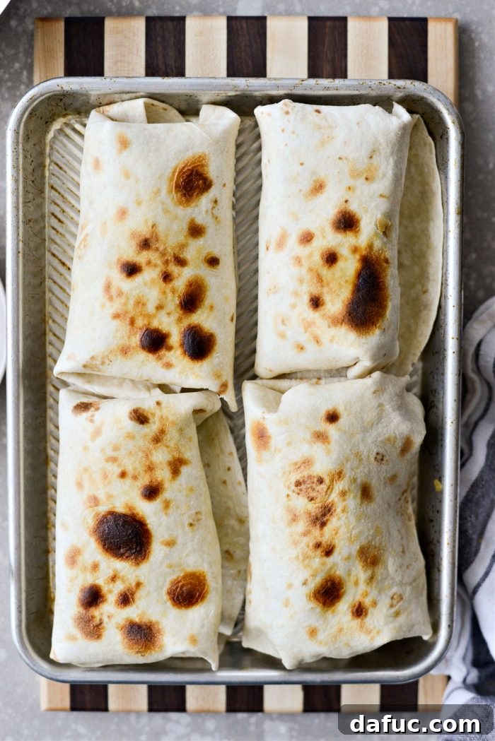 Crispy Hash Brown Morning Burritos 17 Broil on low or air fry until golden brown.