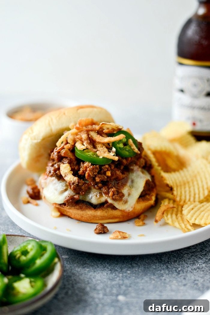 25+ Simple Dinners for Busy Weeknights 17 Spicy Jalapeño Sloppy Joes, a messy, cheesy, and spicy dinner option.