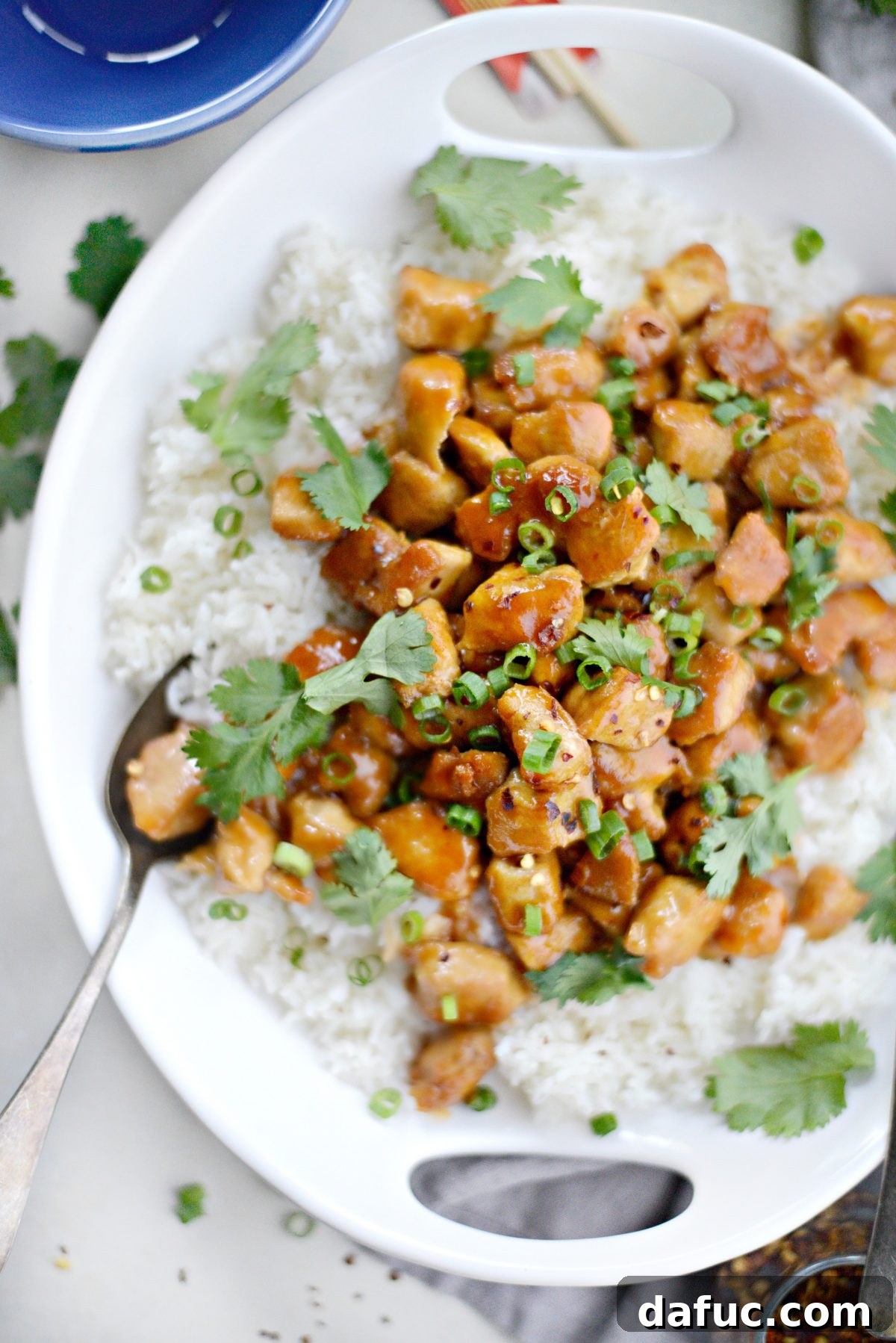 25+ Simple Dinners for Busy Weeknights 10 Firecracker Chicken, a sweet, sour, and fiery chicken dish for an easy weeknight.