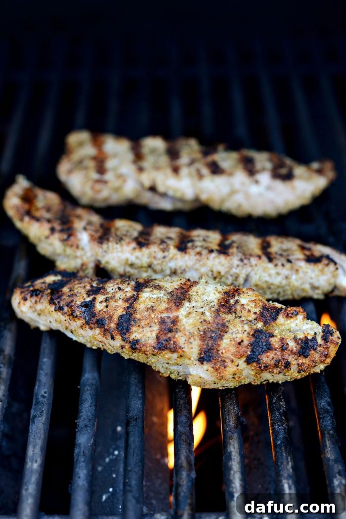 Grilling turkey tenderloins for 3-4 minutes per side