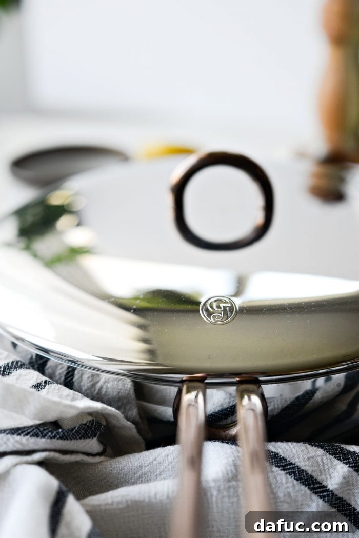 pan of water with lid on.