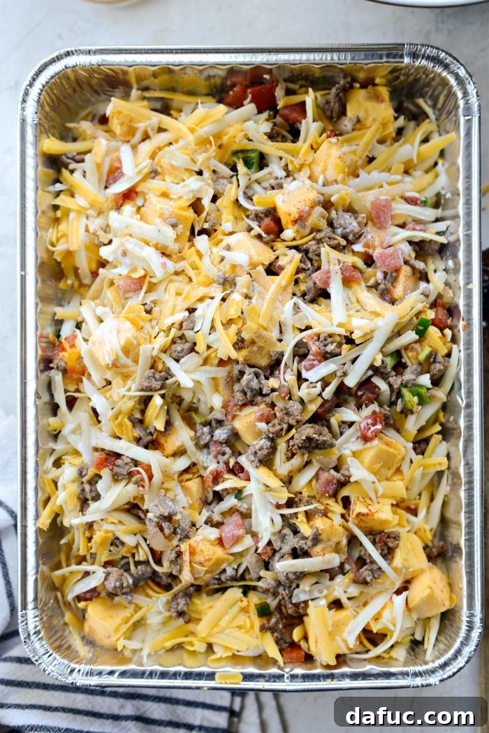 Irresistible Smoked Chile Queso 16 tossed and combined