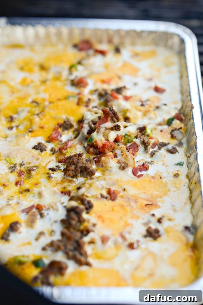 Irresistible Smoked Chile Queso 22 after being smoked