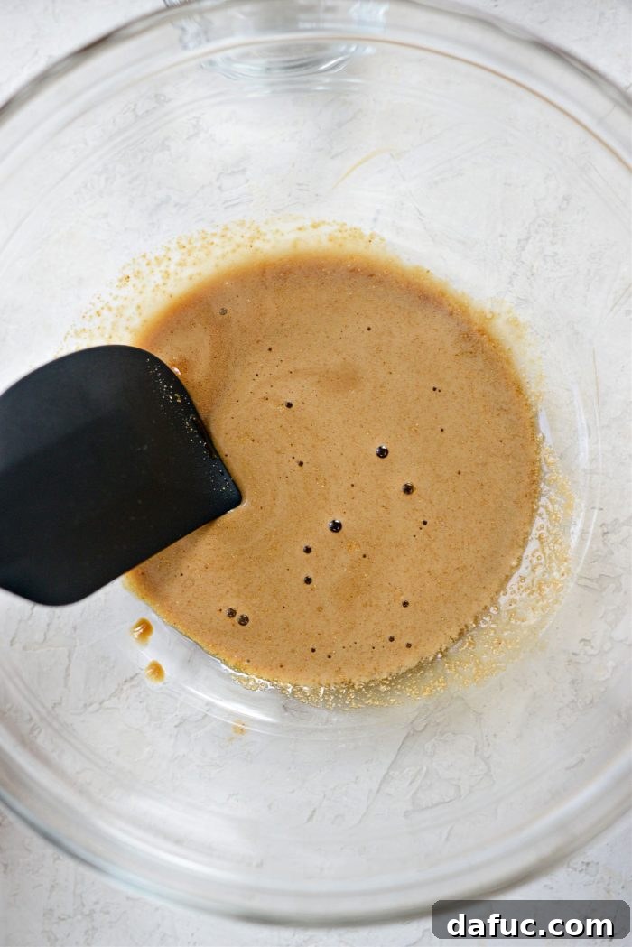 Stirred ingredients for chicken marinade