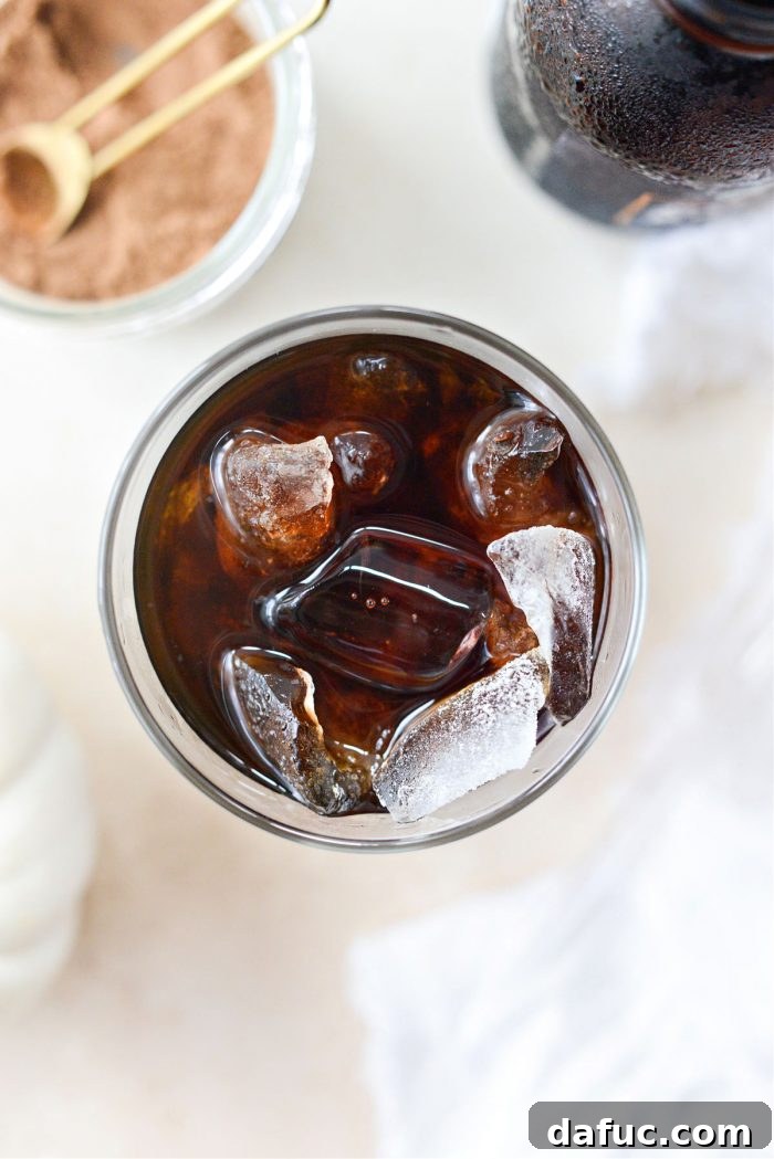 Fall's Creamy Pumpkin Brew 12 Cold brew coffee ready for cold foam