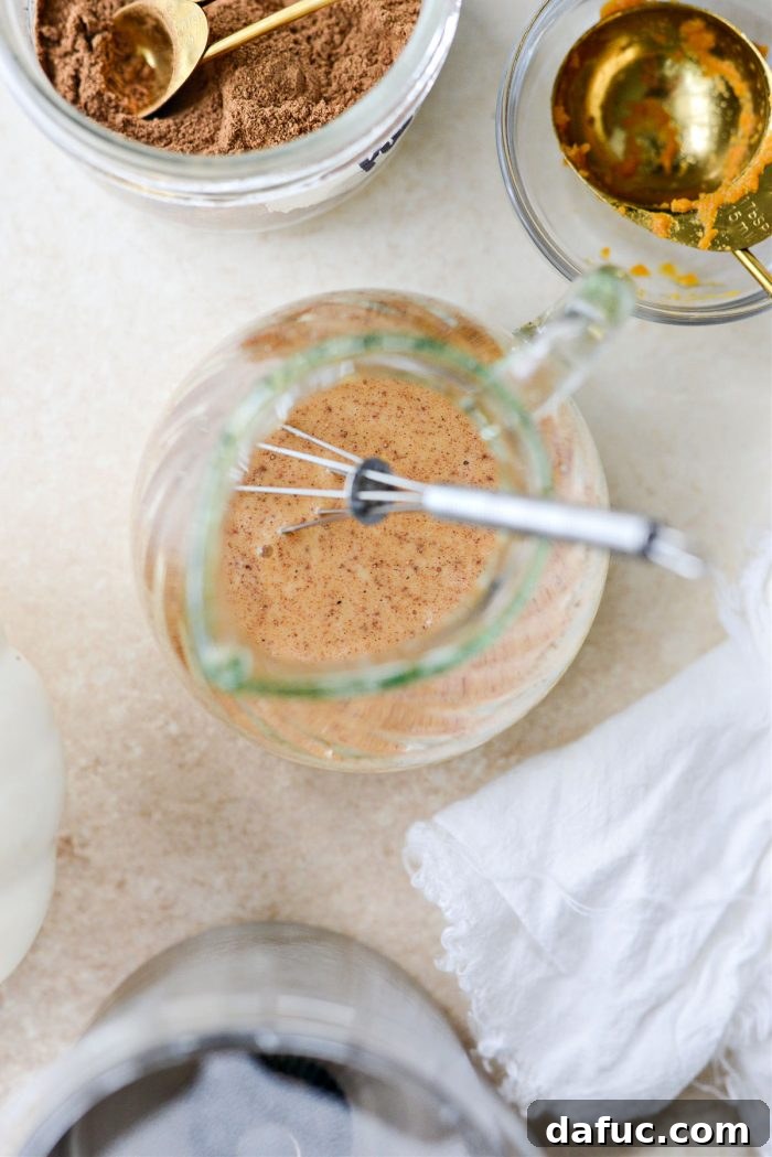 Fall's Creamy Pumpkin Brew 9 Whisking pumpkin cold foam ingredients