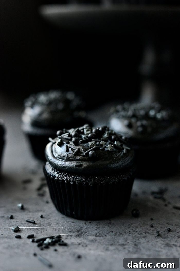 Dark Velvet Delights 2 Black Velvet Cupcakes