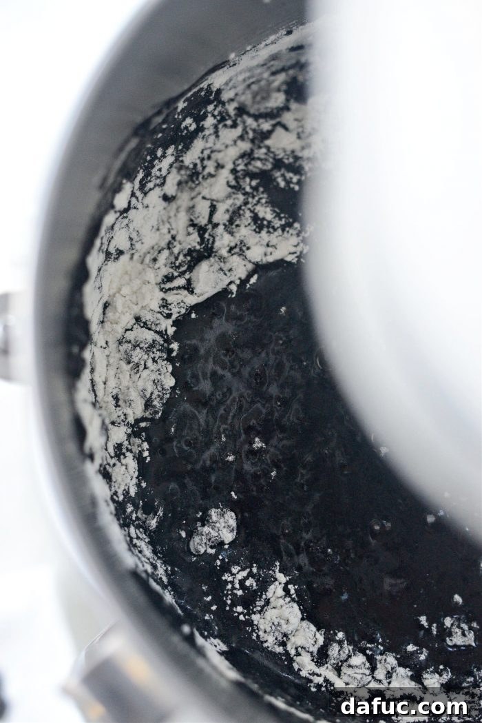 Dark Velvet Delights 13 mix until incorporated