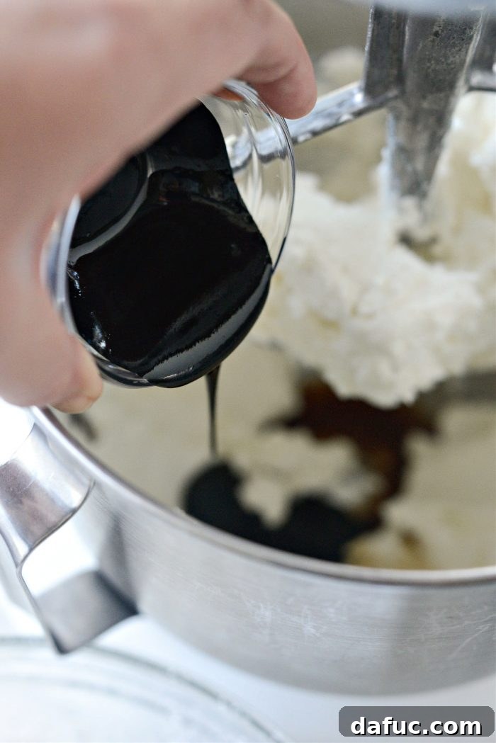Dark Velvet Delights 19 add vanilla and black food coloring gel