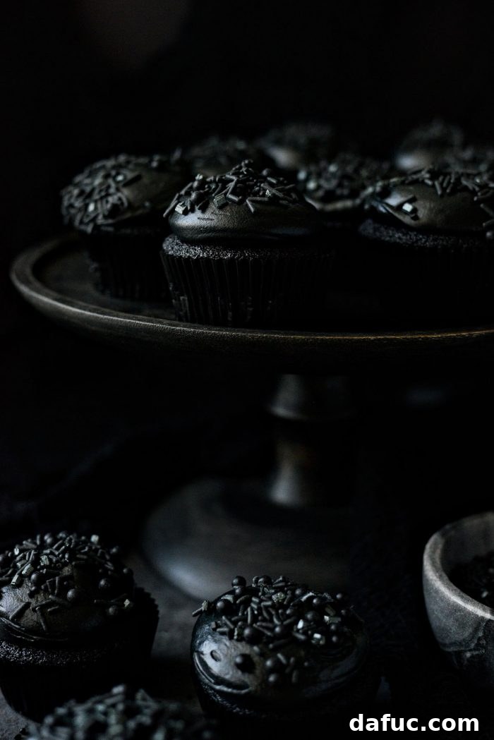 Dark Velvet Delights 28 Black Velvet Cupcakes