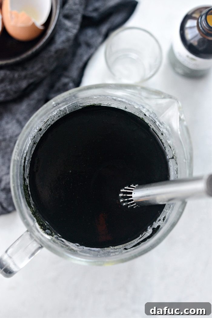 Dark Velvet Delights 8 whisk to combine