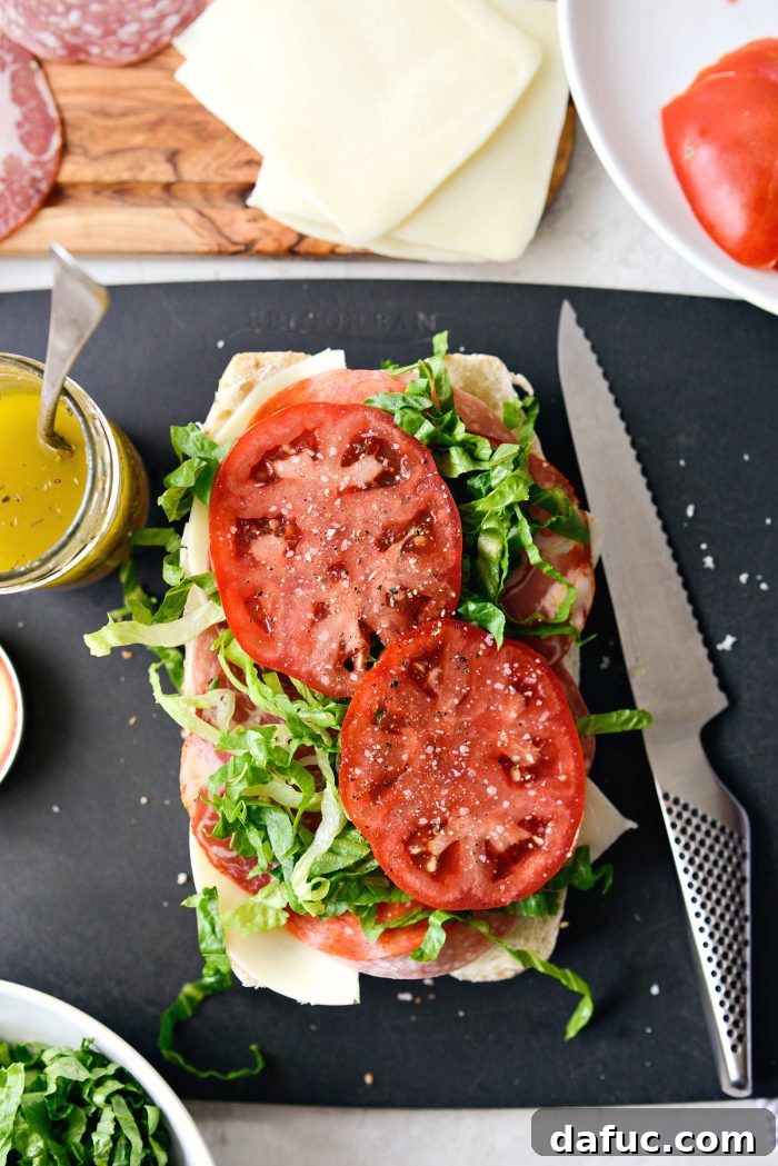 Zesty Italian Heroes 14 lettuce, tomato and s & p