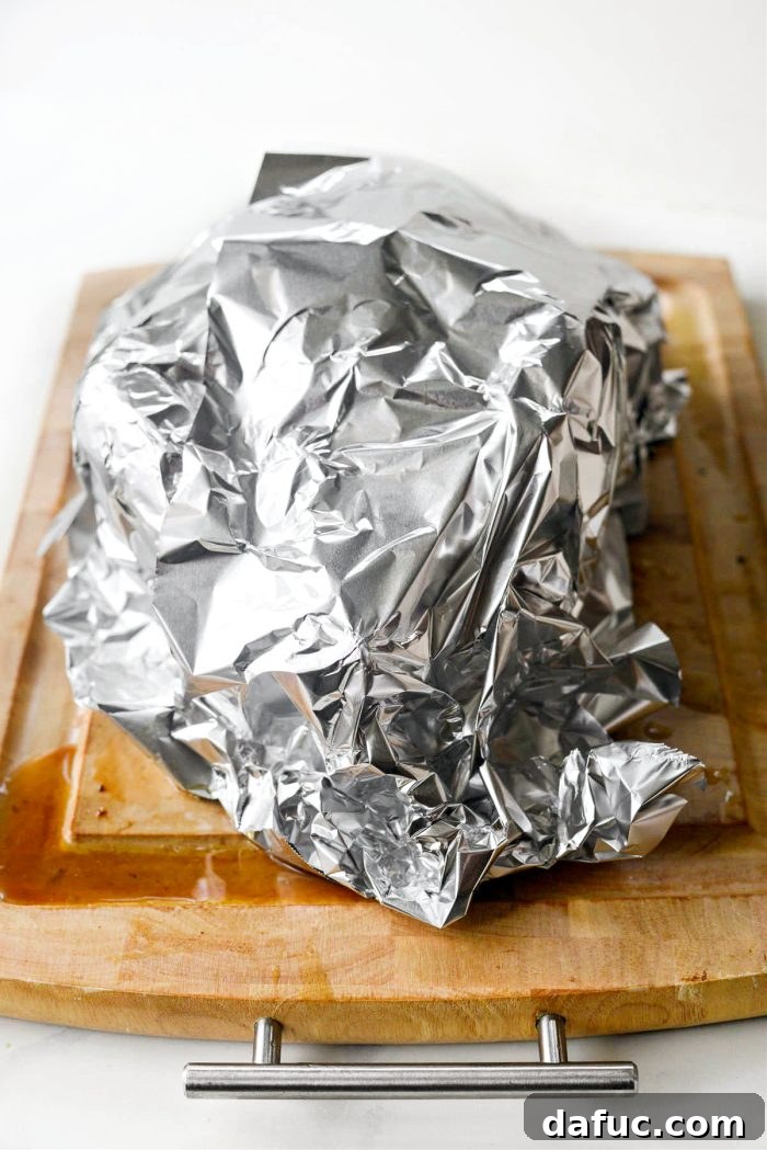 cover with foil and let rest