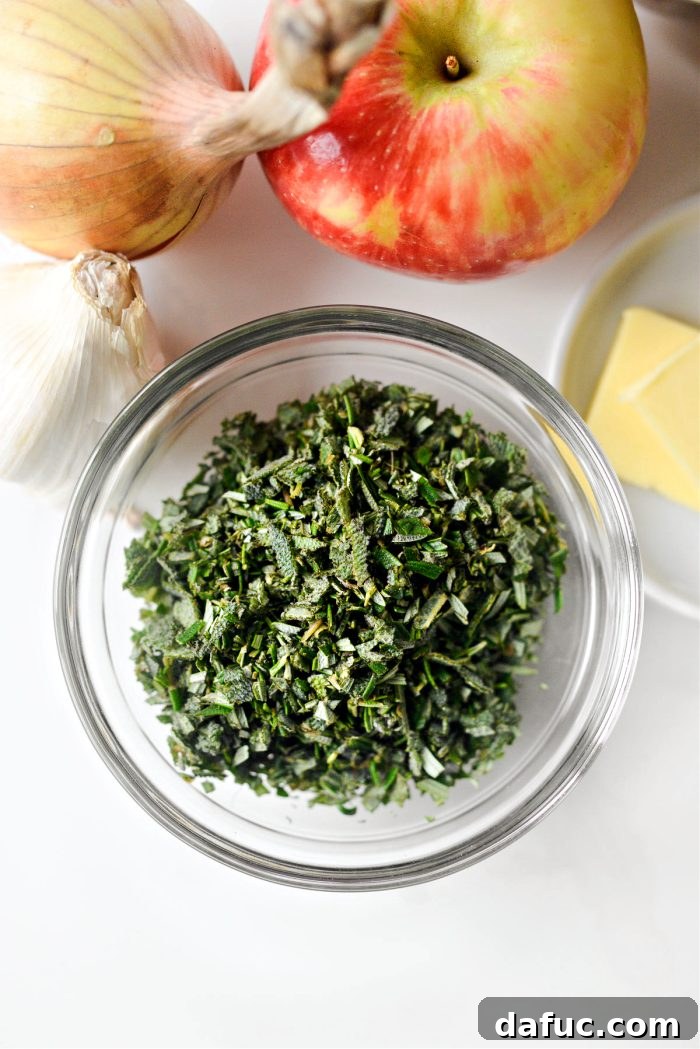 Succulent Apple and Herb Roasted Turkey 5 chopped herbs