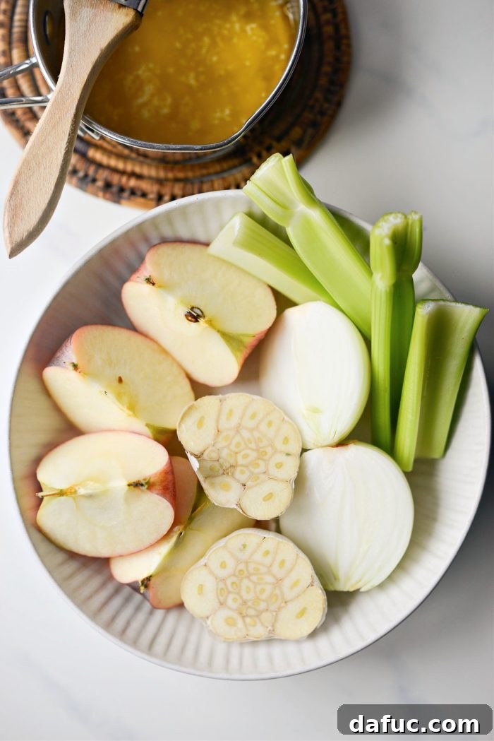 prep apple and veggies