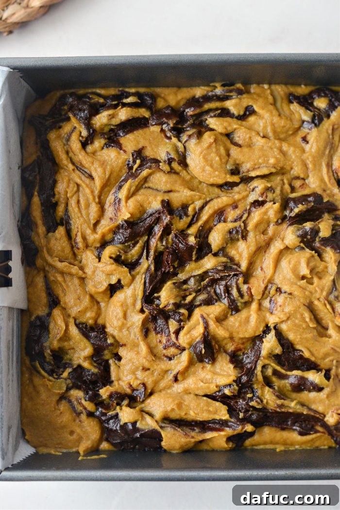 Spiced Pumpkin Pecan Brownies 24 Tap on counter and bake pumpkin brownies