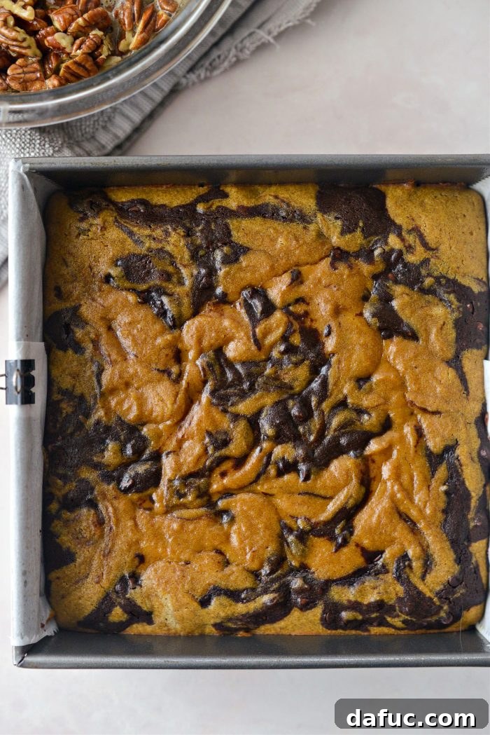 Spiced Pumpkin Pecan Brownies 31 Partially baked brownies