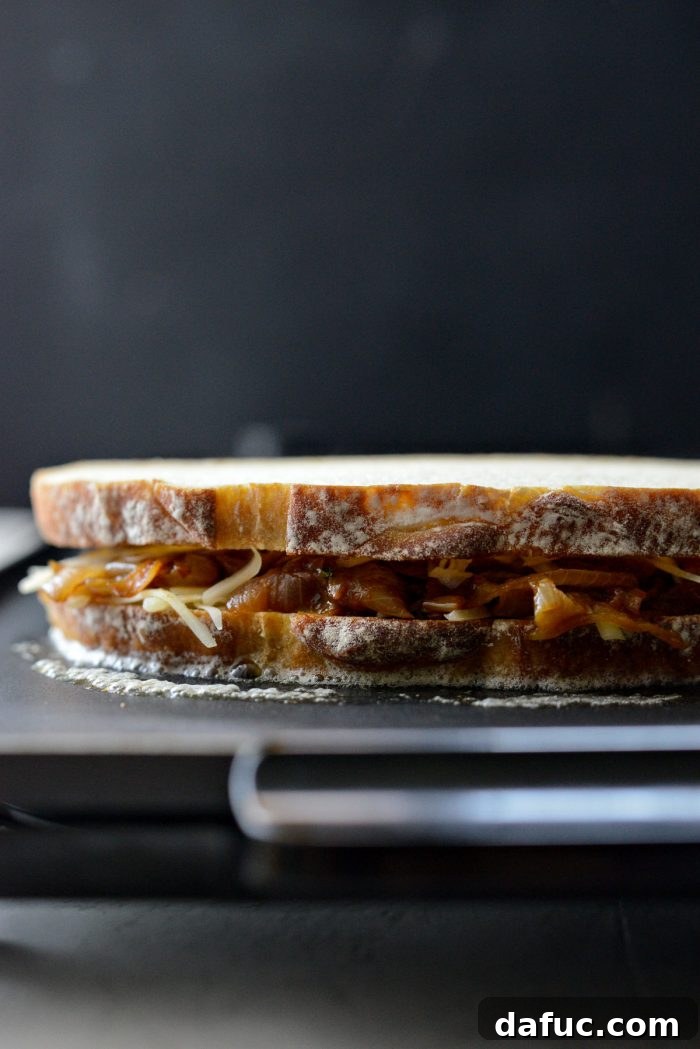 Placing sandwich into melted butter