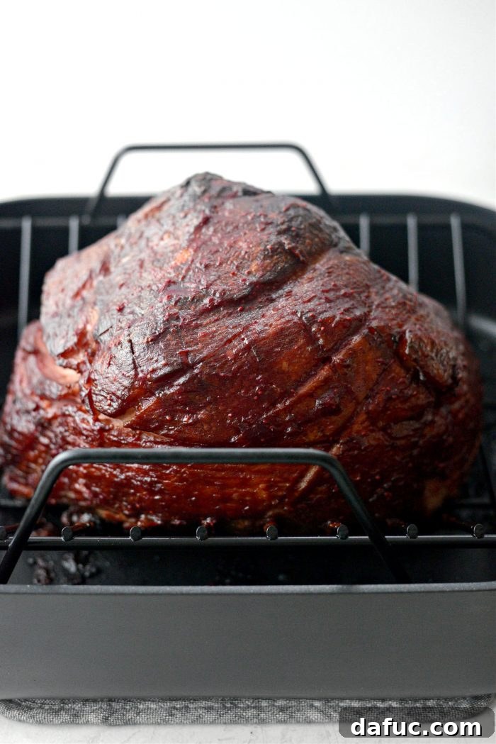 Glistening Cranberry Glazed Ham 18 brush with glaze every 15 minutes until heated through
