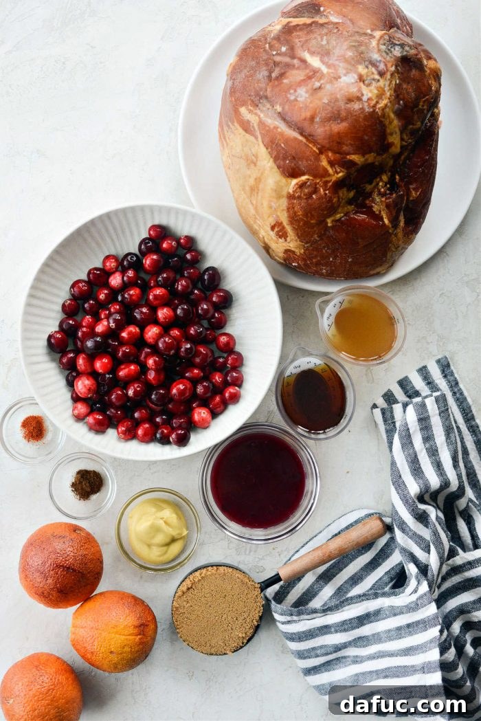 Glistening Cranberry Glazed Ham 4 ingredients for Cranberry Glazed Ham