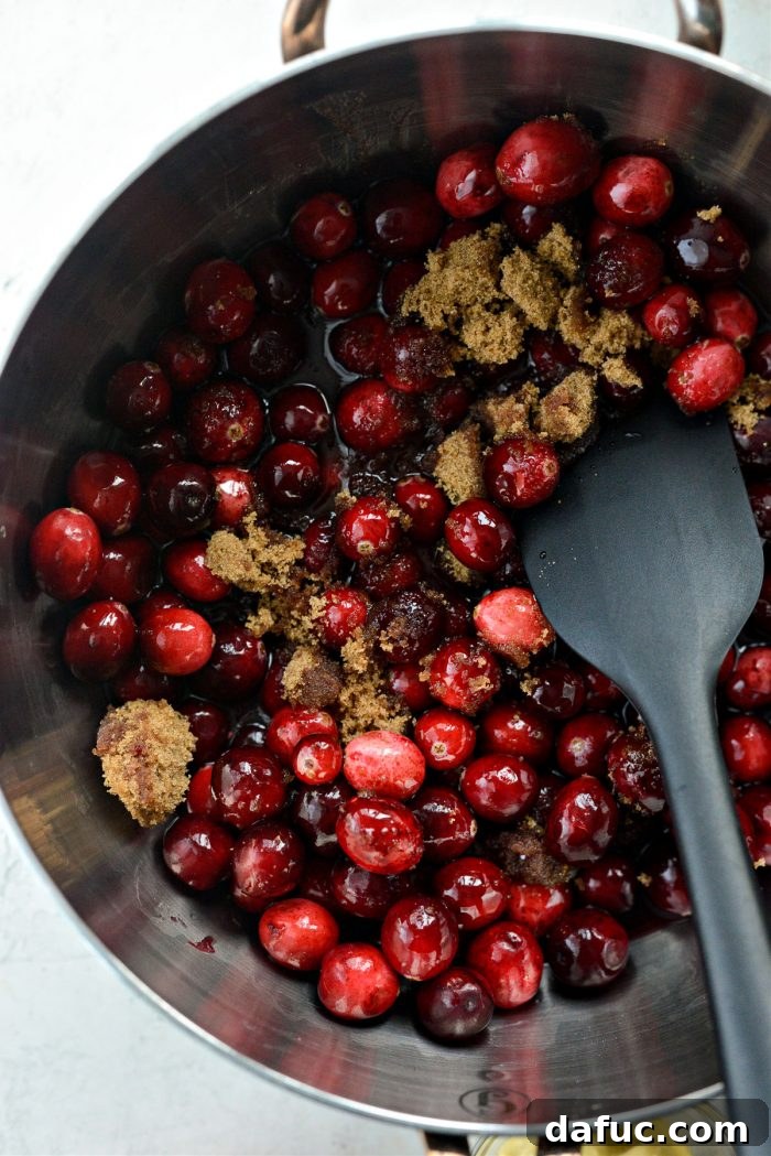 Glistening Cranberry Glazed Ham 7 stir and simmer