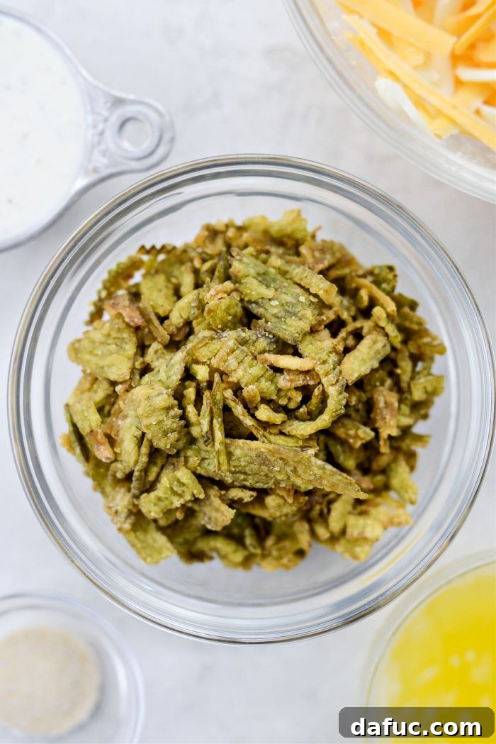 The Ultimate Jalapeño Popper Dip 12 Bag of crispy jalapeños, essential for the dip topping