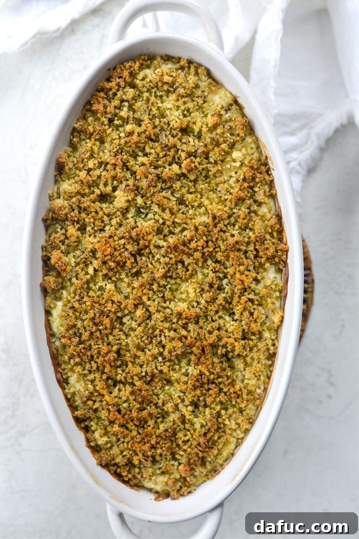 The Ultimate Jalapeño Popper Dip 16 Baked Jalapeño Popper Dip, hot and golden brown from the oven