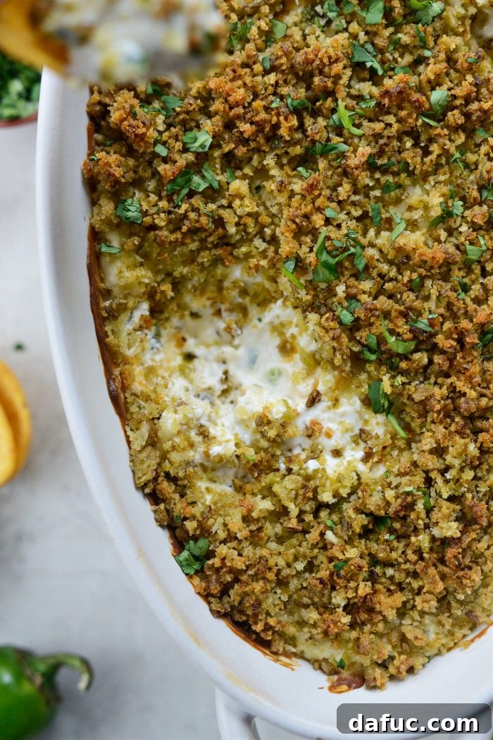 The Ultimate Jalapeño Popper Dip 21 Jalapeño Popper Dip ready to be served