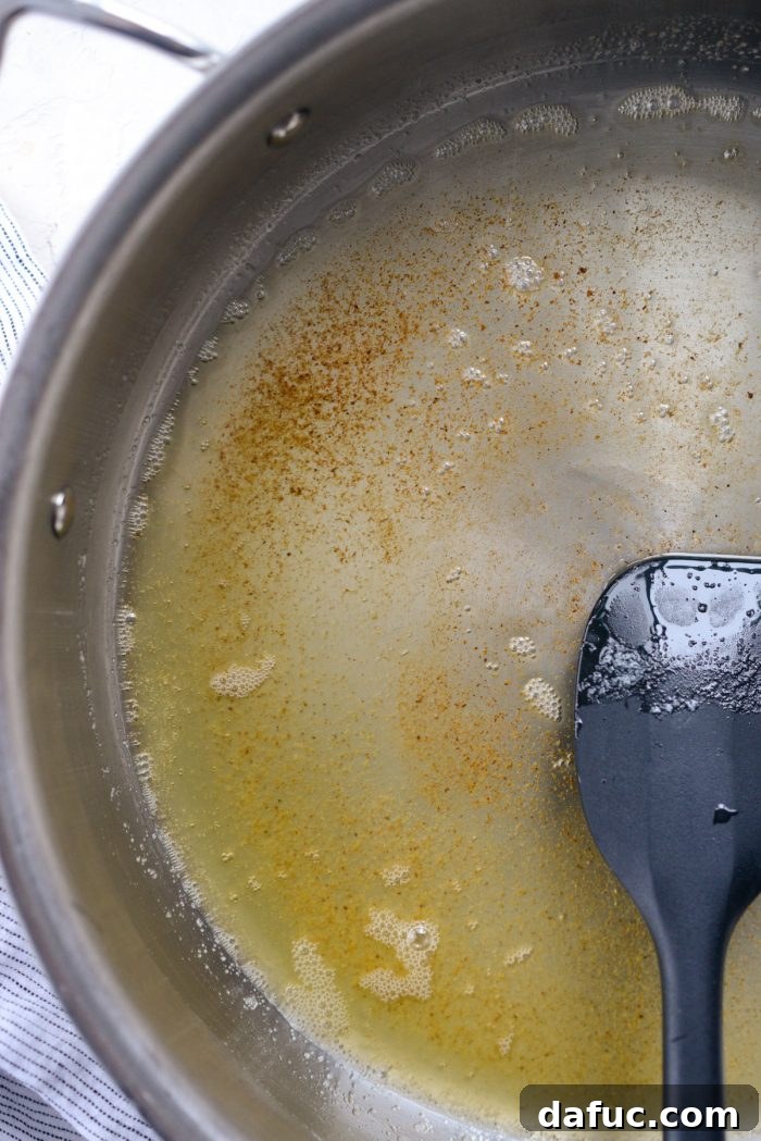 Lemon Brightened Brown Butter Perch 12 Brown butter sizzling in a skillet